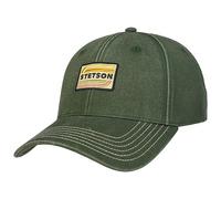 Stetson Lenloy Cotton Cap Baseballcap Strapback 100% Cotton UV Protection 40+ Curved Brim Adjustable Men Summer Winter Dark Green One Size
