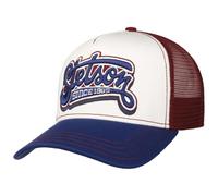 Stetson Lettering Trucker Cap Mesh Snapback Cotton Adjustable Men Summer Winter Blue-red