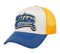 Stetson Lettering Trucker Cap Mesh Snapback Cotton Adjustable Men Summer Winter Blue-Yellow