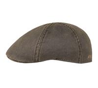 Stetson Men's Level Flat Cap - Cotton Peaked Cap - Men's Cap with 40+ UV Protection - Vintage Look Cap - Summer/Winter - Flat Cap Brown XL (60-61 cm)