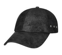 Stetson Liberty Leather Cap Men - Baseball hat Metal Buckle, with Peak Autumn Spring Winter Summer Summer-Winter - One Size Black