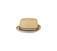 Stetson Licano Toyo Pork Pie Straw Hat Men - 100% Toyo Straw - UV Protection 40 - Lightweight Summer hat - with Hatband & Integrated Sun Protection - Spring/Summer Nature S (54-55 cm)