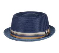 Stetson Licano Toyo Pork Pie Straw Hat Men Lightweight UV Protection 40 Spring Summer Blue