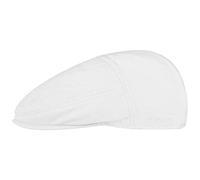Stetson Paradise Mens Cotton Peaked Cap - Flat Cap with Factor 40 UV Protection - Men s Cotton Cap - Summer/Winter Ivy Cap - Flat Cap White M (56-57 cm)