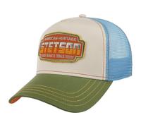 Stetson Lightning Trucker Cap Meshcap Snapback Baseballcap 100% Cotton Herren Summer Winter Green-Blue One Size Small
