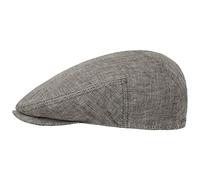 Stetson Linen Flat Cap UV Protection Women Men Summer Anthracite 59 cm