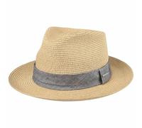 Stetson Lintano Toyo Fedora Unisex Traveller 100% Viscose Straw Lightweight Flexible Cotton Sweatband Summer