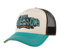 Stetson Live & Loud Trucker Cap Men - Baseball mesh Snapback, with Peak, Lining, Lining Summer-Winter Spring Summer Autumn Winter - One Size Petrol Blue