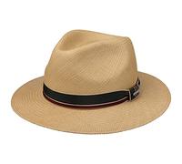 Stetson Liverton Traveller Hat Classic Handwoven Panama Straw Multicolor Band UV 40 Men Summer Nature M (56-57 cm)