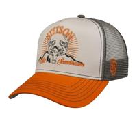 Stetson Ltd Edition Brian Bojsen Trucker Cap Women/Men - Baseball mesh Snapback, with Peak, Peak Summer-Winter Spring Summer Autumn Winter - One Size Beige-Orange