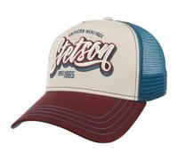 Stetson Madison Truckercap Snapback Baseballcap Meshcap 100% Cotton Herren Summer Winter Blue-red One Size