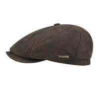 Stetson McCook Leather Cap Style Seasonal Men Women Dark Brown L (58-59 cm)