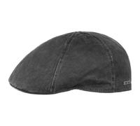 Stetson Flatcap Level Men Peaked cap with cotton Men's cap with UV protection 40+ Cap in vintage look Flat cap summer/winter Flat cap black L (58-59 cm)