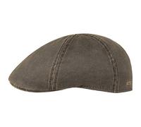 Stetson Men's Level Flat Cap - Cotton Peaked Cap - Men's Cap with 40+ UV Protection - Vintage Look Cap - Summer/Winter - Flat Cap Brown