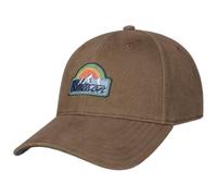 Stetson Mountain Baseball Cap 6 Panel Strapback Cotton Curved Brim Sticker Men's Summer Winter Brown One Size