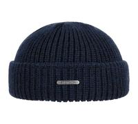 Stetson Nashville Knit Docker Cap Women/Men - Made in Italy Beanie Wool with Cuff, caps Winter Autumn-Winter - One Size Blue