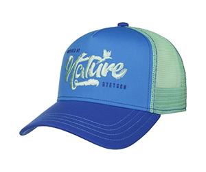 Stetson Nature-Inspired Trucker Mesh Snapback Baseball Cap 100% Recycled Polyester Unisex Summer Blue