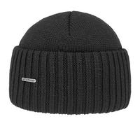 Stetson Northport Winter hat Made of Merino Wool - Cap Made in Italy - Seaman's Cap for Women/Men Fall/Winter Wool hat - Black One Size