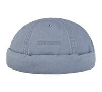 Stetson Ocala Cotton Docker Cap Men's - Docker Hat Made of Cotton - Docker Cap with UV Protection 40 - Harbour Hat Summer / Winter, denim, 58/59 cm