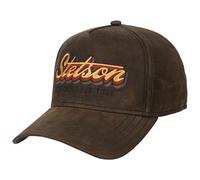 Stetson Oily Goat Suede 6 Panel Baseball Strapback Cap Uni Melange Goat Leather Unisex Summer Winter