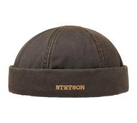 Stetson Old Cotton Winter Docker Cap for Men - Men's Water-Shedding Cap - Lined Cap (Fleece) - Fall/Winter Fisherman's hat Brown XXL (62-63 cm)