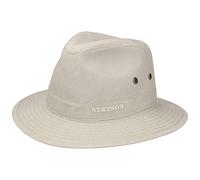 Stetson Organic Cotton Traveller Hat for Men - Organic Cotton Fabric hat - Traveller hat with UV Protection 40+ - Sustainable Cotton hat - Spring/Summer Sun hat Oatmeal XL (60-61 cm)