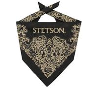 Stetson Paisley Bandana Headscarf 100% Cotton Classic Pattern Women Men All Seasons, black, One Size