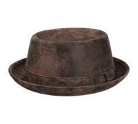 STETSON Pennsylvania Pigskin Leather Pork Pie Hat Lined Summer Winter Men
