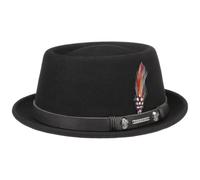 Stetson Pennsylvania Pork Pie Hat Men Wool Felt Asahi Guard Water-Repellent Crushable Summer Winter Black