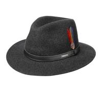 Stetson Powell Felt Traveller Hat Heathered Wool Felt Water-Shedding Tough Hard-Wearing Made in EU Men Summer Winter Outdoor