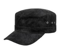 Stetson Raymore Pigskin Army Cap Men Summer Winter Leather One Size Adjustable Black One Size