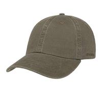 Stetson Rector Baseball Cap Women/Men - Cotton Sun Protection Cap (UV Protection (40+) - Strapback Cap, Size-Adjustable (55-60 cm) - Summer/Winter Olive One Size