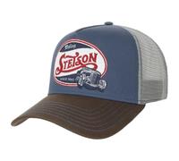Stetson Riding Hot Rod Trucker Cap Vintage Mesh Snapback Adjustable Baseball Cap Unisex Summer Brown-Blue One Size