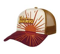 Stetson Rising Sun Trucker Cap Men - Baseball mesh Snapback, with Peak, Peak All-Season Spring Summer Autumn Winter - One Size Orange-red