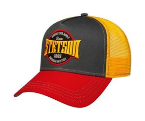 Stetson Rocking Your World Trucker Cap Mesh Snapback Cotton Logo Patch Adjustable Men Summer Yellow