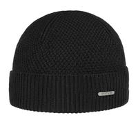 Stetson Rodrick Beanie Merino Wool Winter Hat Made in Italy Unisex Autumn Winter Black One Size