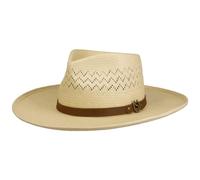 Stetson Salcott Outdoor Hat Toyo Straw Handmade Leather Band Cowboy Western Hat Unisex Summer Nature XL (60-61 cm)