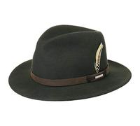 Stetson Sardis Traveller Hat Wool Felt Water-Repellent Crushable Leather Band Made in USA Green