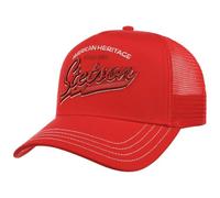 Stetson Since 1865 Trucker Cap One Size (Approx. 56-60 cm) Men - Brim and Front Made of 100% Cotton - Size-Adjustable - Mesh Cap with mesh Panel - Brim Length 7 cm - Summer/Winter red One Size