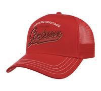 Stetson Since 1865 Trucker Cap One Size (Approx. 56-60 cm) Men - Brim and Front Made of 100% Cotton - Size-Adjustable - Mesh Cap with mesh Panel - Brim Length 7 cm - Summer/Winter red One Size
