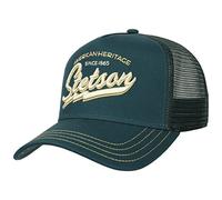 Stetson Since 1865 Trucker cap One size (approx. 56-60 cm) Men - Brim and front made of 100% cotton - Size-adjustable - Mesh cap with mesh panel - Brim length 7 cm - Summer/Winter petrol blue One Size
