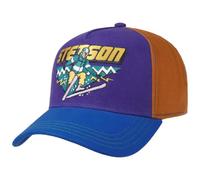 Stetson Ski Trucker Cap Color Block Snapback Baseballcap 100% Cotton Mens Autumn Winter Blau-Orange One Size