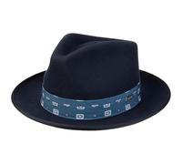 Stetson Smithfield Fedora Classic Wool Felt Asahi Guard Water Repellent Packable Unisex Autumn Winter Navy
