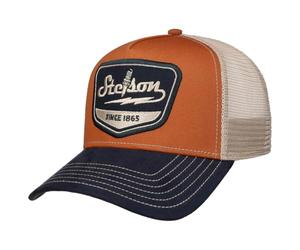 Stetson Spark Plug Trucker Cap Men - Baseball mesh Snapback, with Peak, Peak Summer Spring-Summer - One Size Small Navy