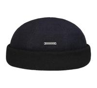 Stetson Sparr Docker Cap - Winter Cap Men's - Docker Cap with Fleece Lining - Wool Cap with mere - Fall/Winter caps - Men's Cap Navy L (58-59 cm)