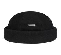 Stetson Sparr Docker Cap - Winter Cap Men's - Docker Cap with Fleece Lining - Wool Cap with Cashmere - Fall/Winter caps - Men's Cap Black M (56-57 cm)