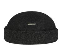 Stetson Sparr Mélange Docker Cap Men - Made in The EU Fleece Lining Winter Beanie with Cuff, caps, Lining, Autumn-Winter - XL (60-61 cm) Anthracite