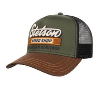 Stetson Speed Shop Trucker Cap Men - Baseball mesh Snapback, with Peak, Peak Summer-Winter Spring Summer Autumn Winter - One Size Olive-Black