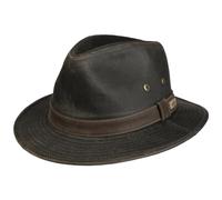 Stetson Sri Lanka Traveller Cloth Hat Men - Cotton with Leather Trim, Trim Summer-Winter Summer Winter - M (56-57 cm) Dark Brown