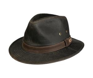 Stetson Sri Lanka Traveller Hat Vintage Look UV Protection Outdoor Garnished Band Men Summer Winter Dark Brown